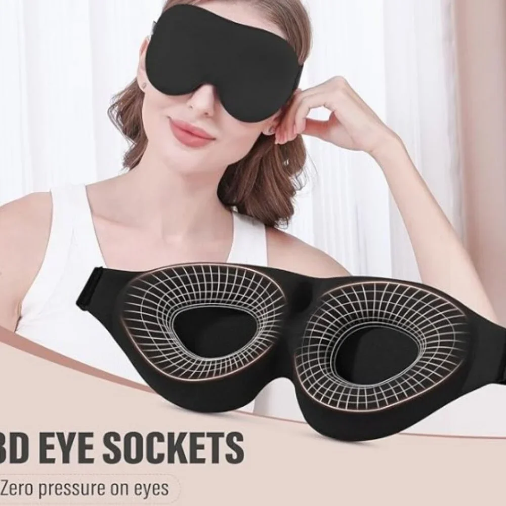 Sleep Mask with 3D Eye Socket for Zero Pressure